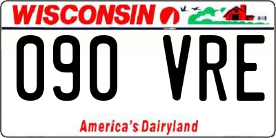 WI license plate 090VRE