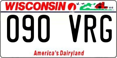 WI license plate 090VRG