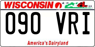 WI license plate 090VRI