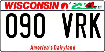 WI license plate 090VRK