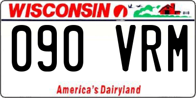 WI license plate 090VRM