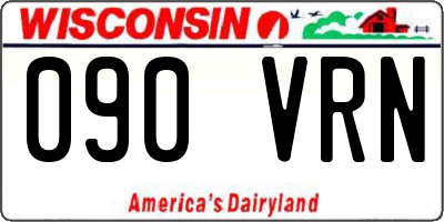 WI license plate 090VRN