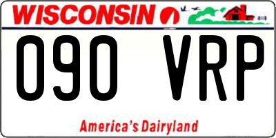 WI license plate 090VRP