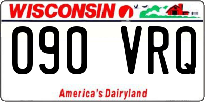 WI license plate 090VRQ