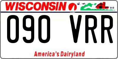 WI license plate 090VRR