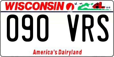 WI license plate 090VRS