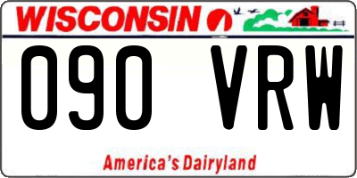WI license plate 090VRW