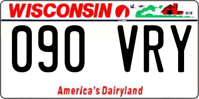 WI license plate 090VRY