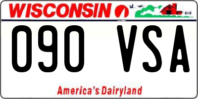 WI license plate 090VSA