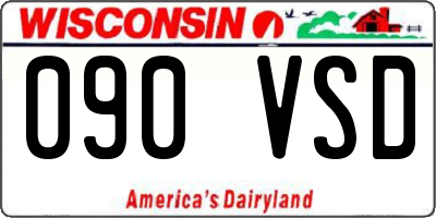 WI license plate 090VSD