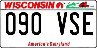 WI license plate 090VSE