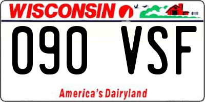 WI license plate 090VSF