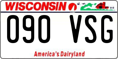 WI license plate 090VSG