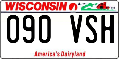 WI license plate 090VSH
