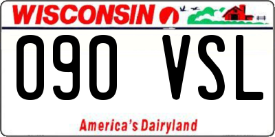 WI license plate 090VSL