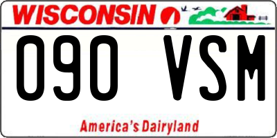 WI license plate 090VSM