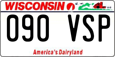 WI license plate 090VSP