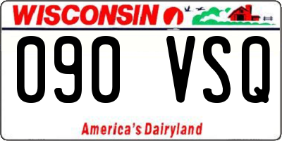 WI license plate 090VSQ