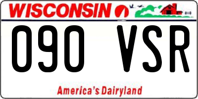 WI license plate 090VSR