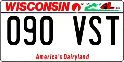 WI license plate 090VST