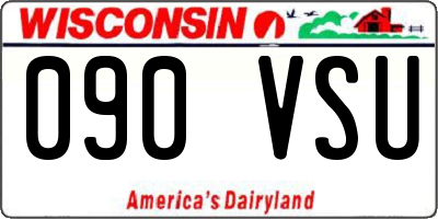 WI license plate 090VSU