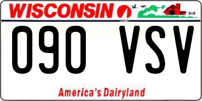 WI license plate 090VSV