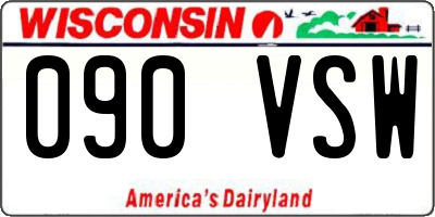 WI license plate 090VSW