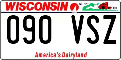 WI license plate 090VSZ