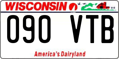 WI license plate 090VTB