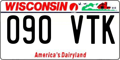 WI license plate 090VTK