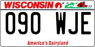 WI license plate 090WJE