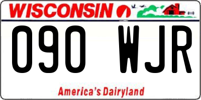 WI license plate 090WJR