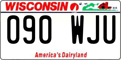 WI license plate 090WJU