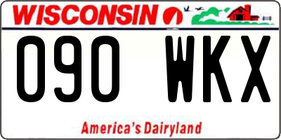 WI license plate 090WKX