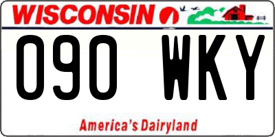 WI license plate 090WKY