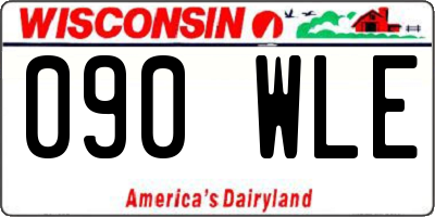 WI license plate 090WLE