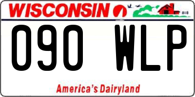 WI license plate 090WLP