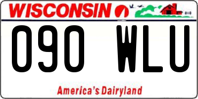 WI license plate 090WLU