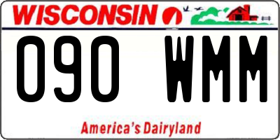 WI license plate 090WMM