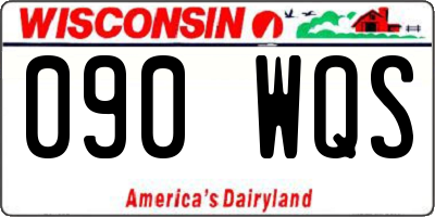 WI license plate 090WQS