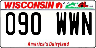 WI license plate 090WWN