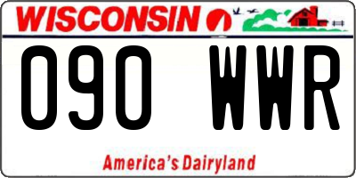 WI license plate 090WWR
