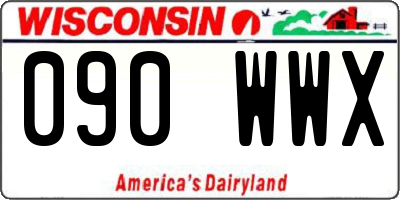 WI license plate 090WWX