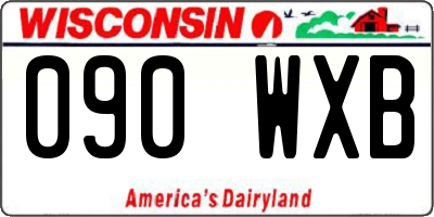 WI license plate 090WXB
