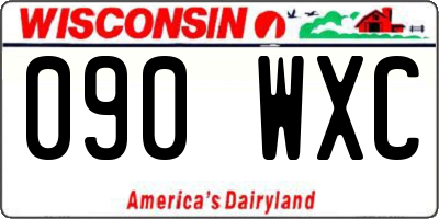 WI license plate 090WXC
