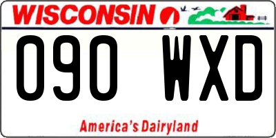 WI license plate 090WXD