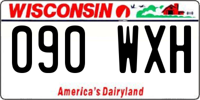 WI license plate 090WXH