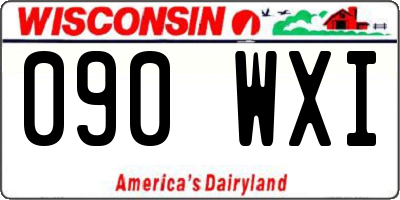WI license plate 090WXI