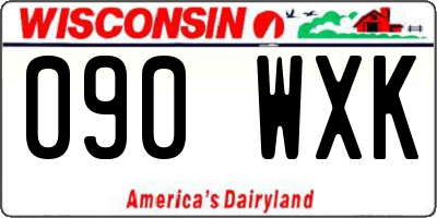 WI license plate 090WXK
