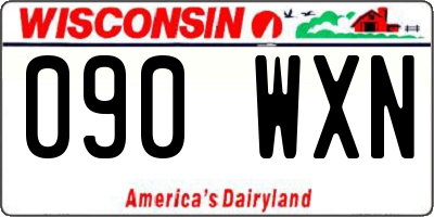 WI license plate 090WXN